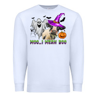 White moo i mean boo Premium Sweatshirt - Zillion Design Studio