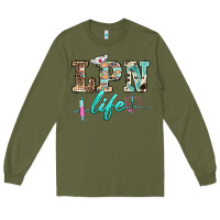 Army Green western nurse lpn  life Long Sleeve Tee - BarkalooDesign