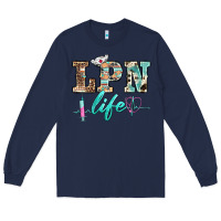Navy western nurse lpn  life Long Sleeve Tee - BarkalooDesign