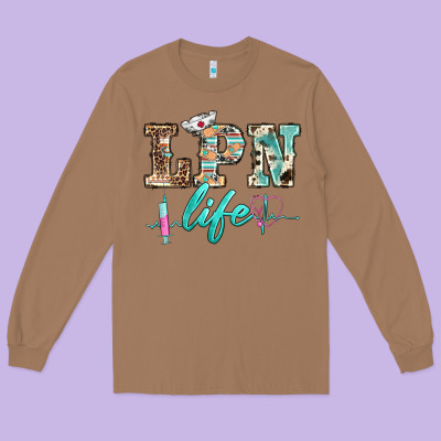 Western Nurse Lpn  Life Long Sleeve Tee Designed By Barkaloodesign