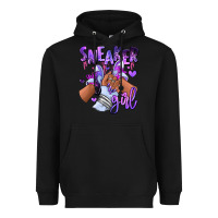 Black Purple galaxy sneaker girl Heavyweight Hoodie - RanaPortraitStore