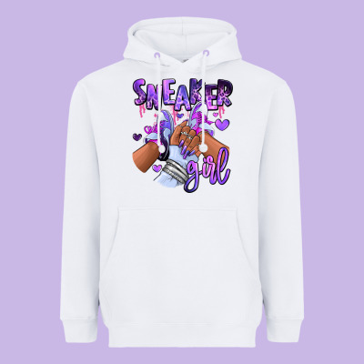 Heavyweight Hoodie Purple galaxy sneaker girl