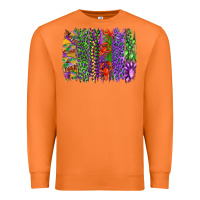 Carrot mardi gras brush strokes king cake and craw fish Premium Sweatshirt - RanaPortraitStore