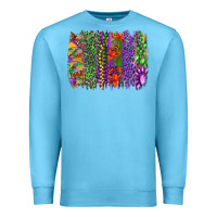 Ocean Blue mardi gras brush strokes king cake and craw fish Premium Sweatshirt - RanaPortraitStore