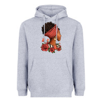 Heather Grey She who kneels before god can stand before anyone Heavyweight Hoodie - RanaPortraitStore