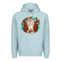 Blue Mist hareford leopard gemstone Premium Hoodie - JahusDesignShop
