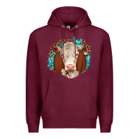 Burgundy hareford leopard gemstone Premium Hoodie - JahusDesignShop