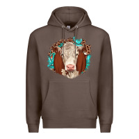 Coffee hareford leopard gemstone Premium Hoodie - JahusDesignShop