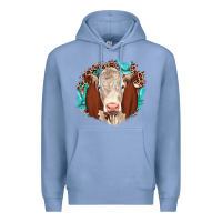 Colony Blue hareford leopard gemstone Premium Hoodie - JahusDesignShop