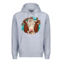 Heather Grey hareford leopard gemstone Premium Hoodie - JahusDesignShop