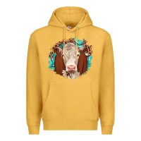 Mustard hareford leopard gemstone Premium Hoodie - JahusDesignShop