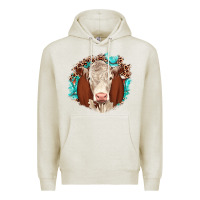 Oatmeal Heather hareford leopard gemstone Premium Hoodie - JahusDesignShop
