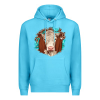 Ocean Blue hareford leopard gemstone Premium Hoodie - JahusDesignShop