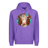 Purple hareford leopard gemstone Premium Hoodie - JahusDesignShop