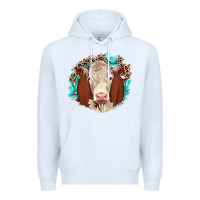 White hareford leopard gemstone Premium Hoodie - JahusDesignShop