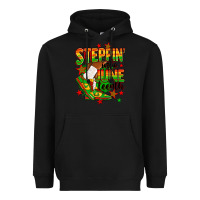 Black Steppin' into Juneteenth Heavyweight Hoodie - RanaPortraitStore