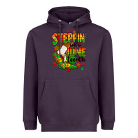 Plum Steppin' into Juneteenth Heavyweight Hoodie - RanaPortraitStore