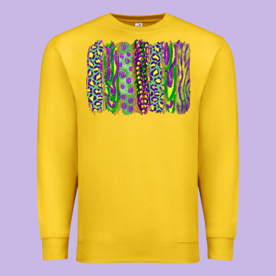 Mardi Gras Brush Stroke Premium Sweatshirt Designed By Ranaportraitstore
