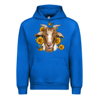 Cobalt sunflower goat Urban Hoodie - Jasminsmagicworld