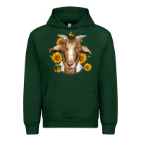 Forest Green sunflower goat Urban Hoodie - Jasminsmagicworld