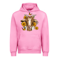 Fuchsia Pink sunflower goat Urban Hoodie - Jasminsmagicworld