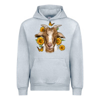 Heather Grey sunflower goat Urban Hoodie - Jasminsmagicworld