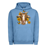 Pigment Pebble Blue sunflower goat Urban Hoodie - Jasminsmagicworld