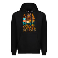 Black thankful grateful blessed turkey Premium Hoodie - Artiststas