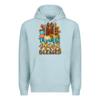 Blue Mist thankful grateful blessed turkey Premium Hoodie - Artiststas