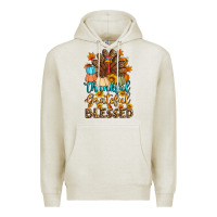 Oatmeal Heather thankful grateful blessed turkey Premium Hoodie - Artiststas