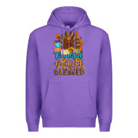 Purple thankful grateful blessed turkey Premium Hoodie - Artiststas