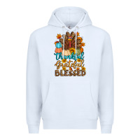White thankful grateful blessed turkey Premium Hoodie - Artiststas