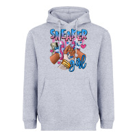 Heather Grey Sneaker girl afro woman Heavyweight Hoodie - RanaPortraitStore