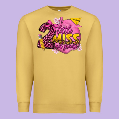 Little Miss 2nd Grade Premium Sweatshirt Designed By Texasbilliewilder