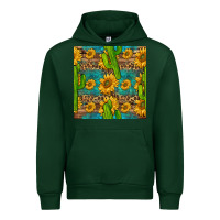 Foreset Green sunflower and cactus seamless pattern Urban Hoodie - BundleAndBundleShop