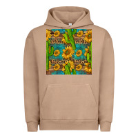 Pigment Burro sunflower and cactus seamless pattern Urban Hoodie - BundleAndBundleShop