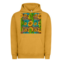 Pigment Peanut Butter sunflower and cactus seamless pattern Urban Hoodie - BundleAndBundleShop