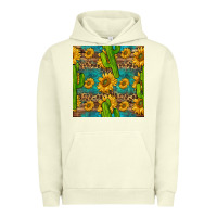 Pigment Pistachio sunflower and cactus seamless pattern Urban Hoodie - BundleAndBundleShop