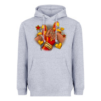 Heather Grey Softball afro girl sneakers Heavyweight Hoodie - RanaPortraitStore