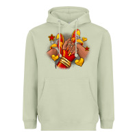 Matcha Softball afro girl sneakers Heavyweight Hoodie - RanaPortraitStore