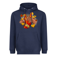 Navy Softball afro girl sneakers Heavyweight Hoodie - RanaPortraitStore