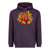 Plum Softball afro girl sneakers Heavyweight Hoodie - RanaPortraitStore