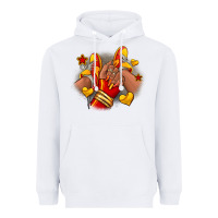 White Softball afro girl sneakers Heavyweight Hoodie - RanaPortraitStore