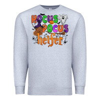Heather Grey hocus pocus heifer Premium Sweatshirt - Zillion Design Studio