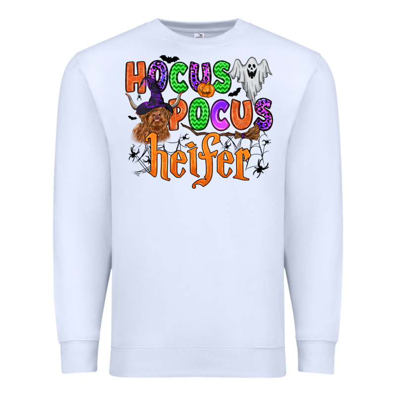 Hocus Pocus Heifer Premium Sweatshirt by Zillion Design Studio | Teevron