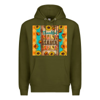 Army Green Thankful mama mama mama Premium Hoodie - Artiststas