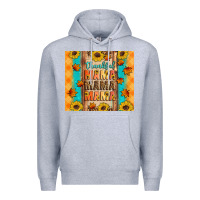 Heather Grey Thankful mama mama mama Premium Hoodie - Artiststas