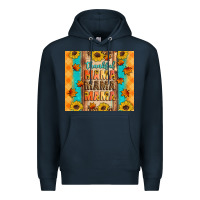 Navy Thankful mama mama mama Premium Hoodie - Artiststas