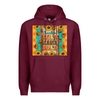 Burgundy Thankful mama mama mama Premium Hoodie - Artiststas