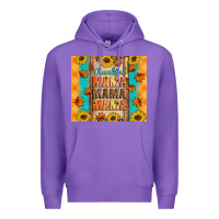 Purple Thankful mama mama mama Premium Hoodie - Artiststas